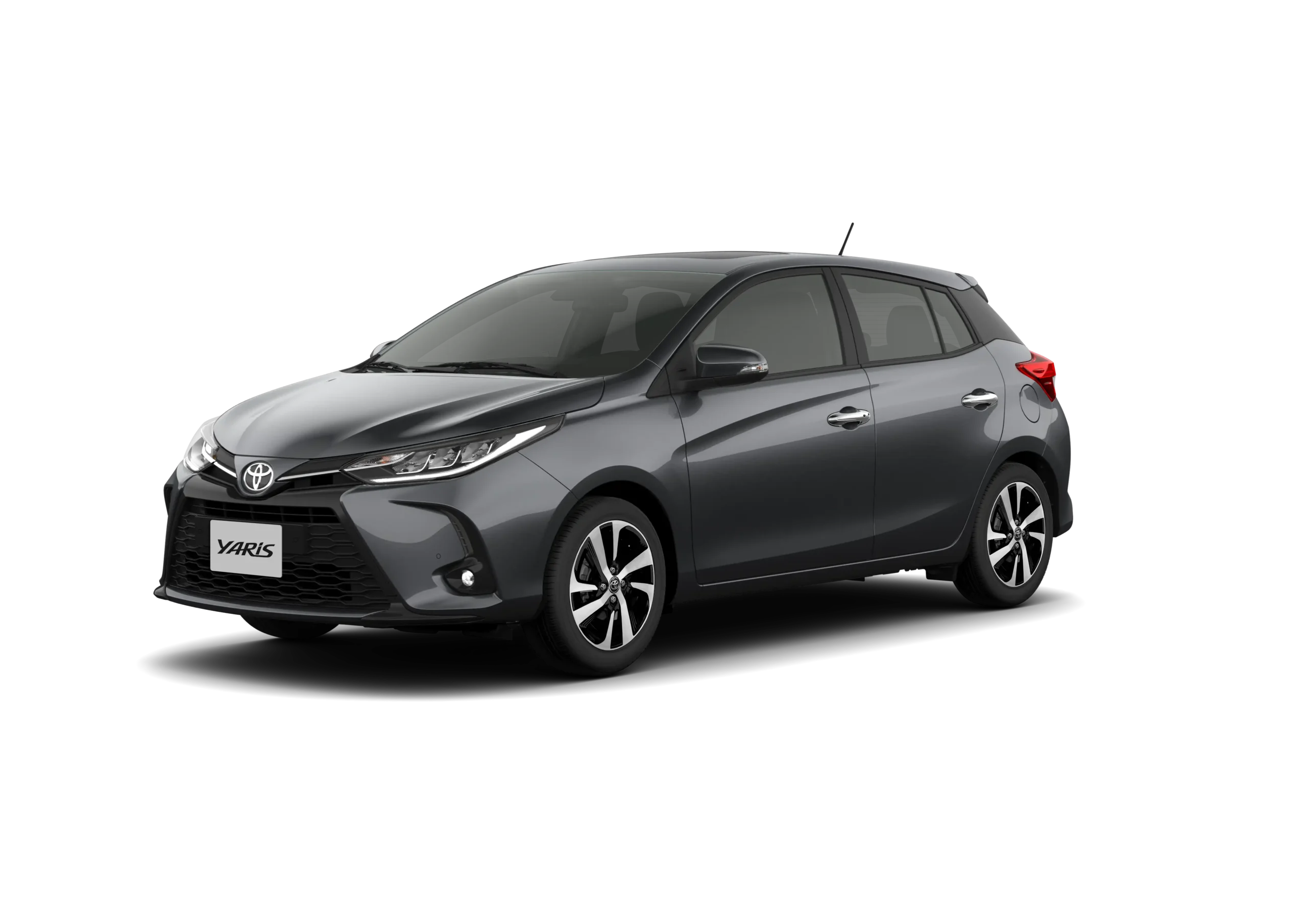Yaris Hatchback – Lateral Frontal – Gris Oscuro Metalizado – Rada Tilly – Comodoro Rivadavia – Rio Gallegos – Tsuyoi – Toyota