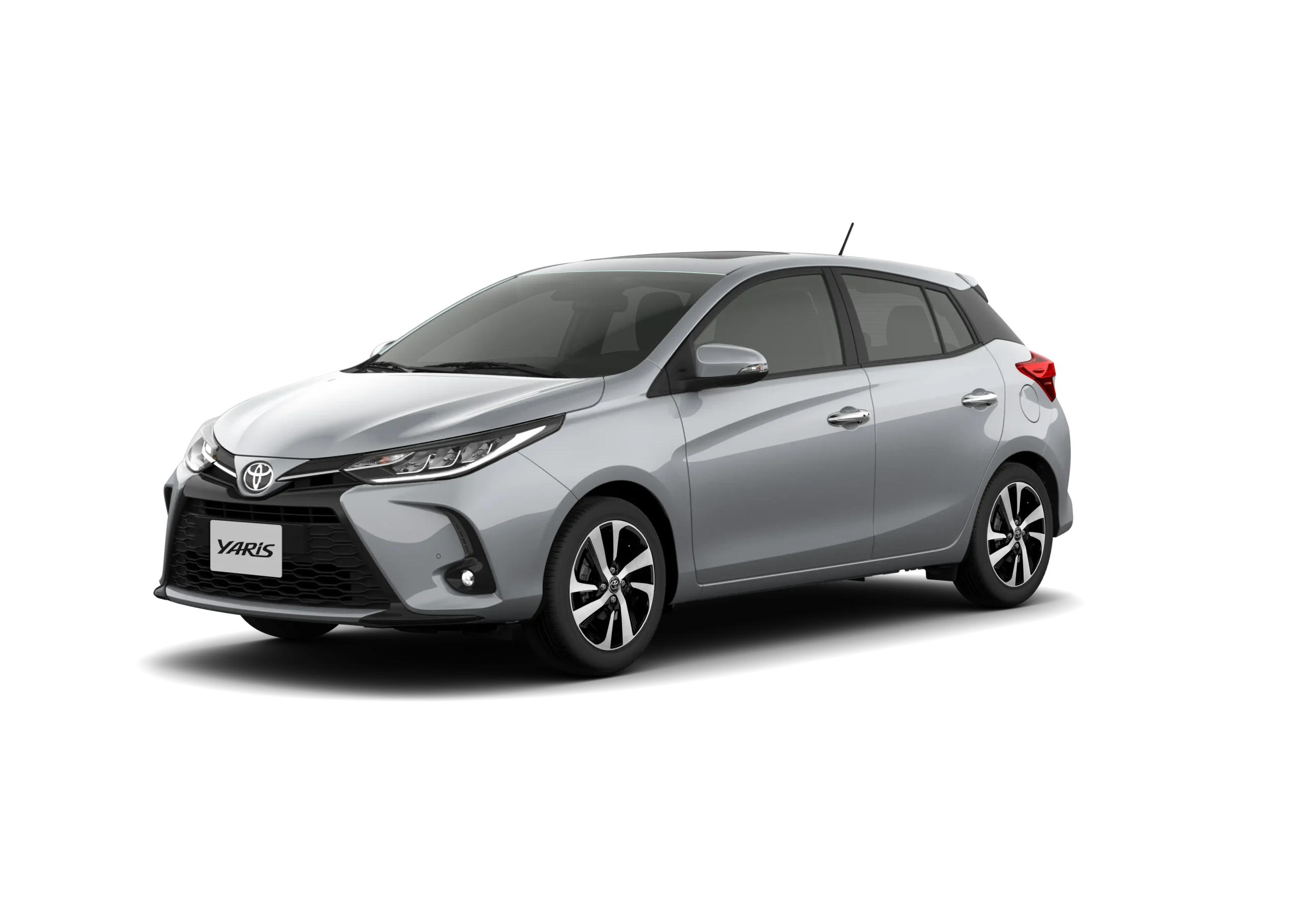 Yaris Hatchback – Lateral Frontal – Gris Plata – Rada Tilly – Comodoro Rivadavia – Rio Gallegos – Tsuyoi – Toyota en Patagoni