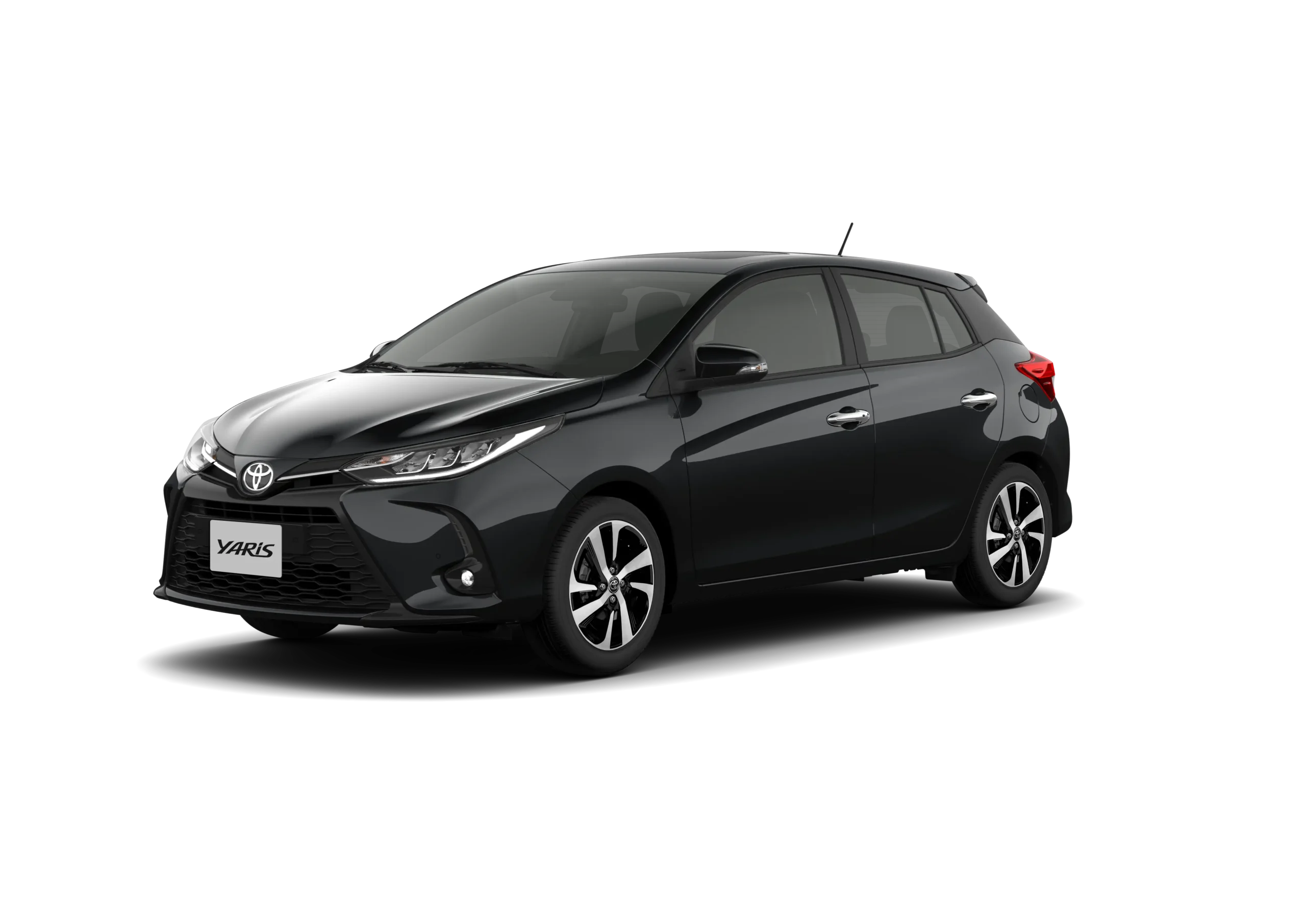 Yaris Hatchback – Lateral Frontal – Negro Mica – Rada Tilly – Comodoro Rivadavia – Rio Gallegos – Tsuyoi – Toyota en Patagoni